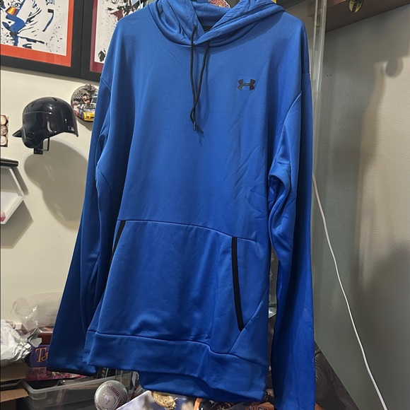 Under Armour Other - Under Armour UA Loose Men's Blue Fleece Hooded Sweatshirt 1357087 NWOT